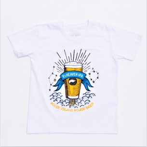 구스아일랜드 9's Heaven 파인트 티셔츠 화이트 - 하우스비어 에디션